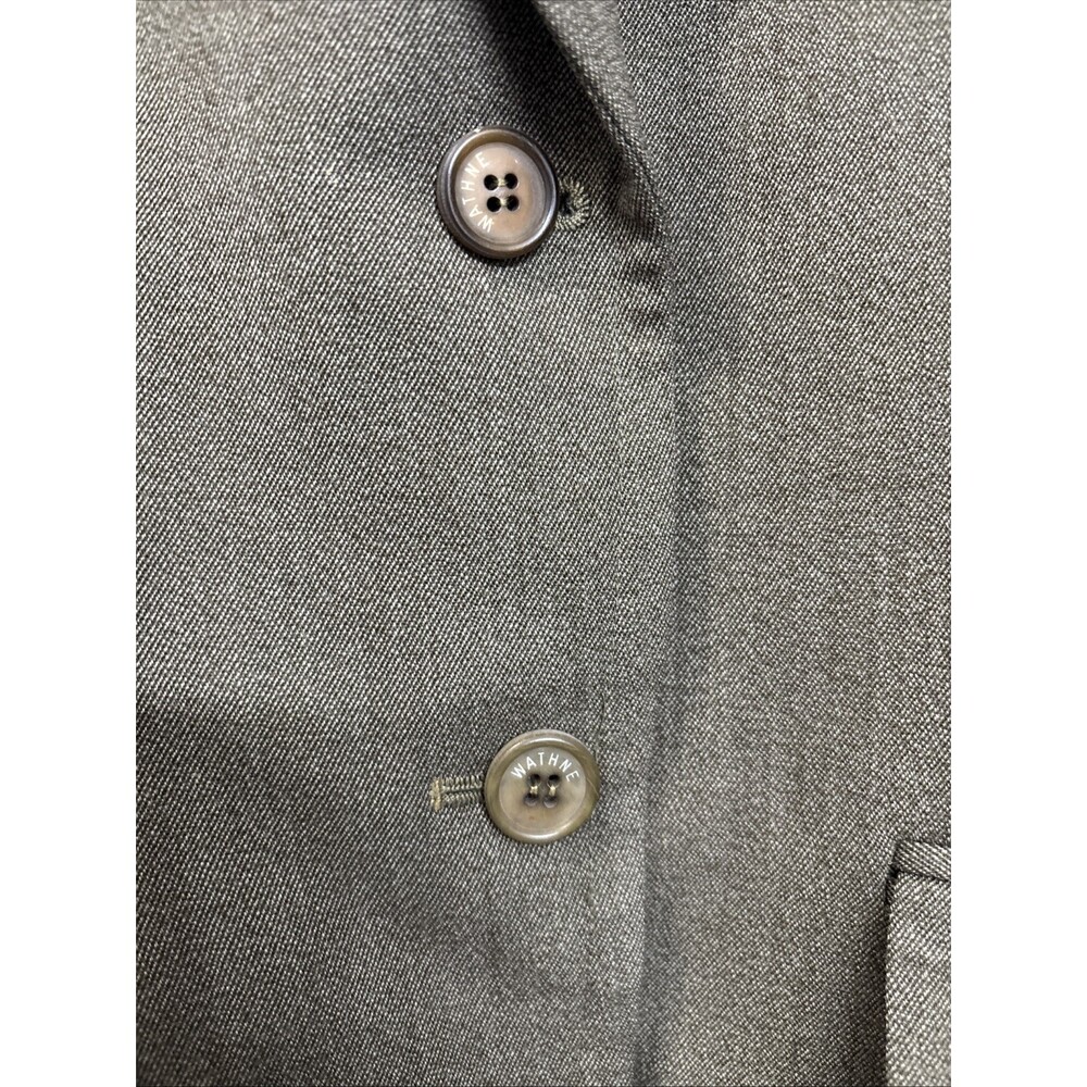 Wathne Women’s 100% Wool Jacket Coat With Leather Collar And Sleeve Patch Size 6 - Picture 5 of 13